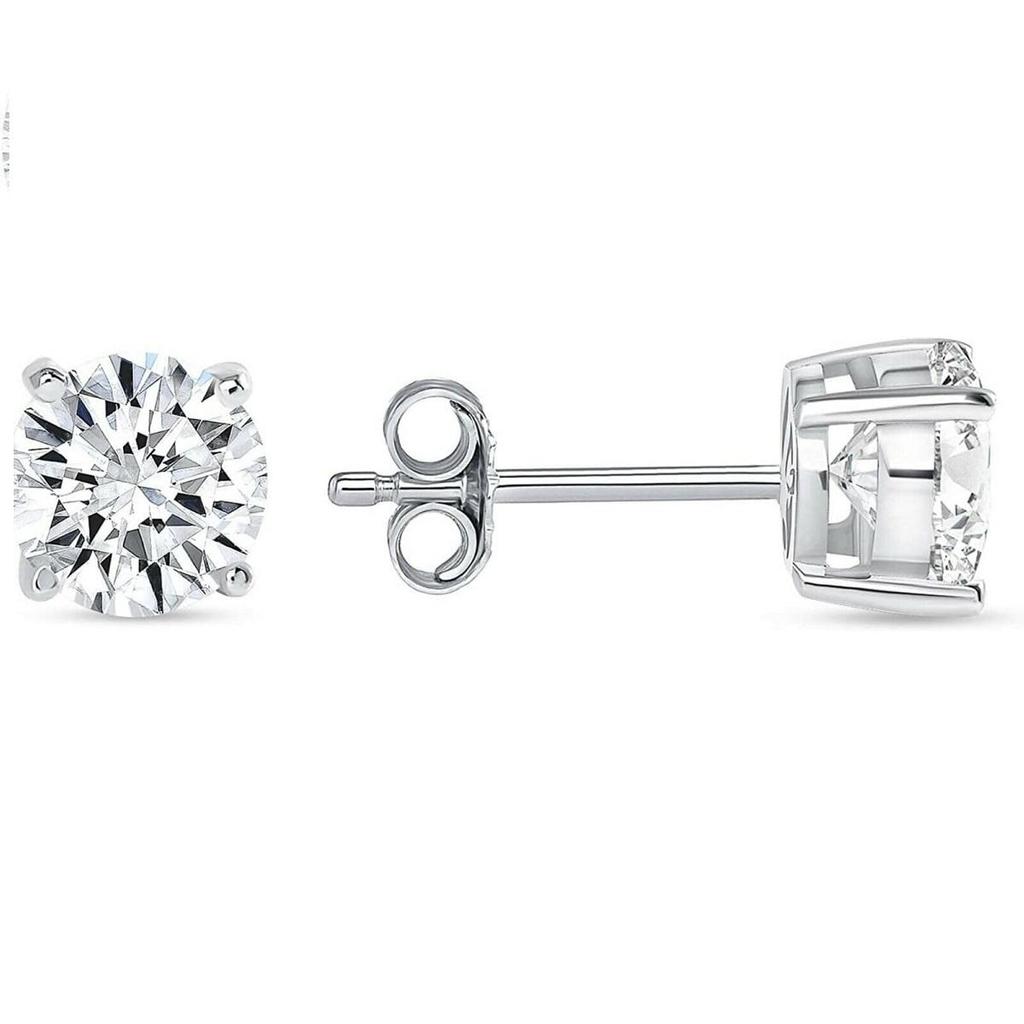 Jewels Prim 2 карата. Серьги-пусеты с бриллиантами, созданными в лаборатории - Стерлинговое серебро