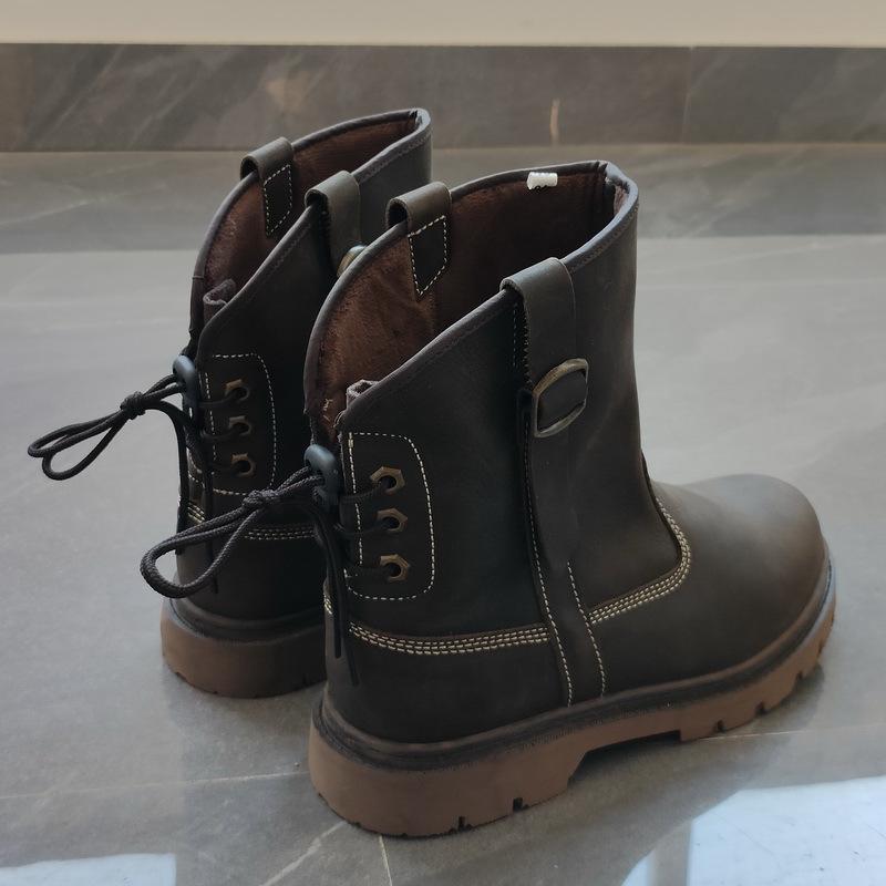 Специальное предложение: Короткие ботинки из натуральной кожи — унисекс, ретро-стиль для верховой езды и Мартина, дышащие и модные