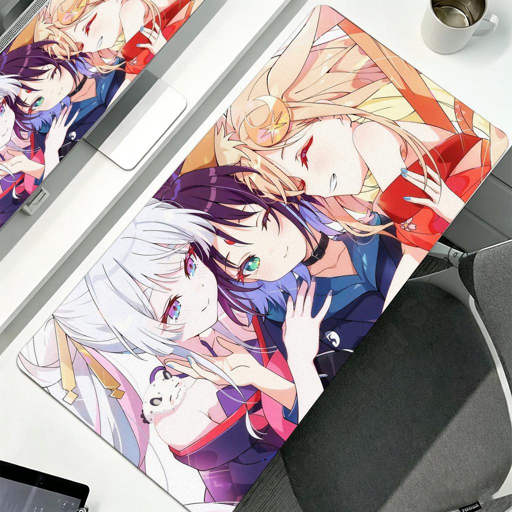 Игровой коврик для мыши Kaguya Космическая принцесса Аниме Большой коврик для компьютерной мыши Офисный ПК Геймерский Нескользящий Резиновый Коврик для клавиатуры и стола