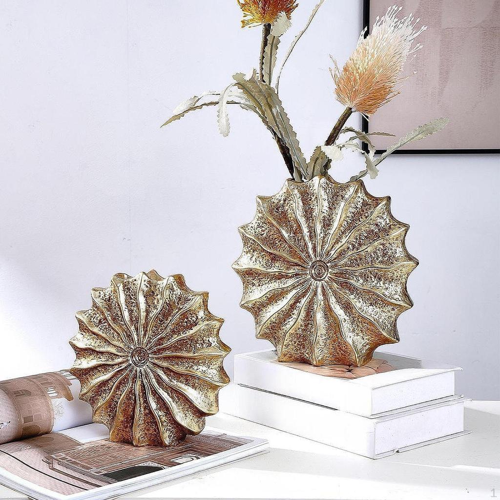 Ваза для цветов в виде ракушки, декоративная ретро-эстетичная настольная композиция для гостиной