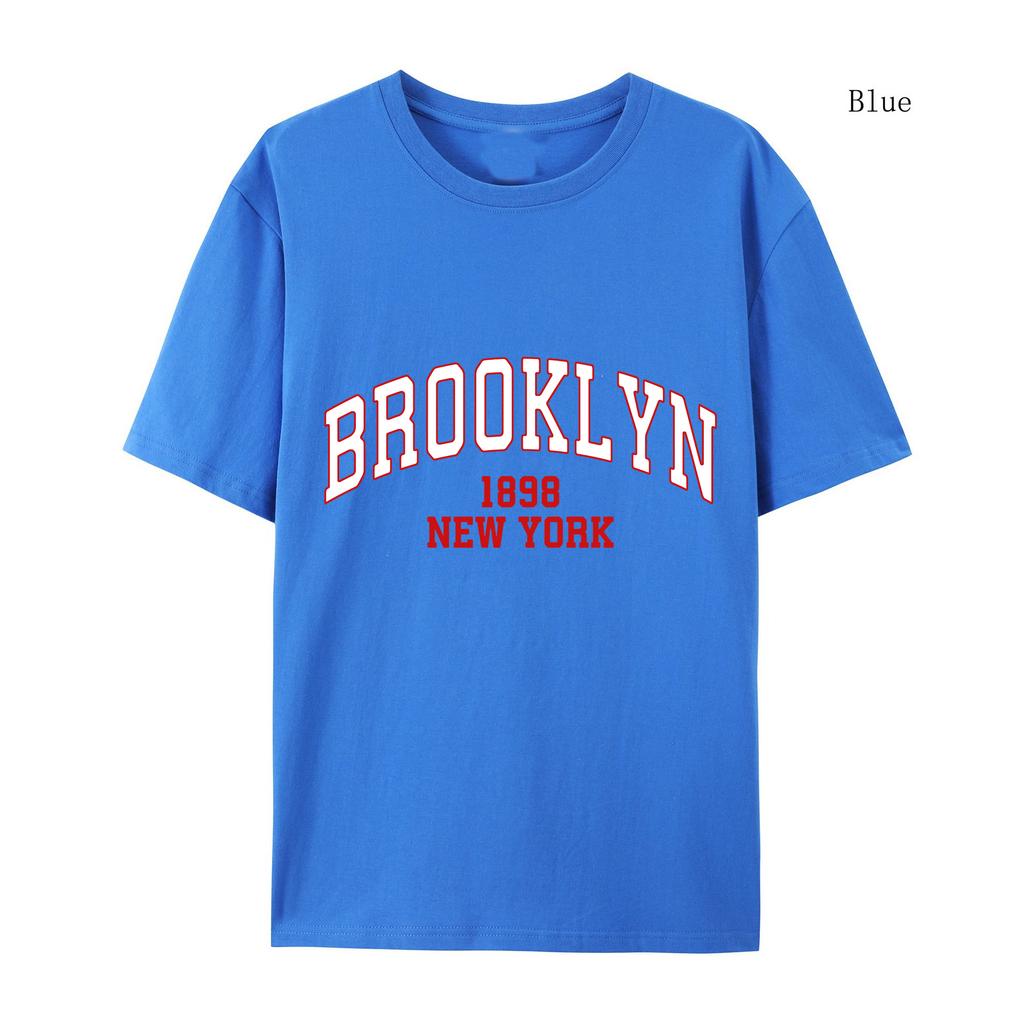 Women's Cotton T-shirt  Boston Brooklyn Letter Print T-shirt Women Fashion New York T-shirt Female Women T-shirt Brooklyn Clothes