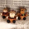 Christmas Candy Decoration Santa Claus Storage Basket Gift