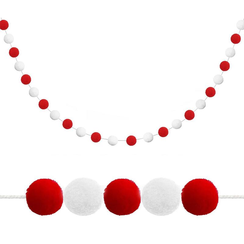 2M Pom Pom гирлянда комплект для украшения праздничный декор шар гирлянда рождественская полиэстер фетр шарик гирлянда рождественская елка