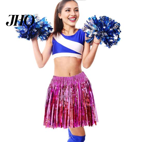 Soft Breathable Skirt Rain Dance Costume Streamer Fringe Half for Beach Parties Sequin Cheerleading Team Dress Adults Kids Adjustable Tassel