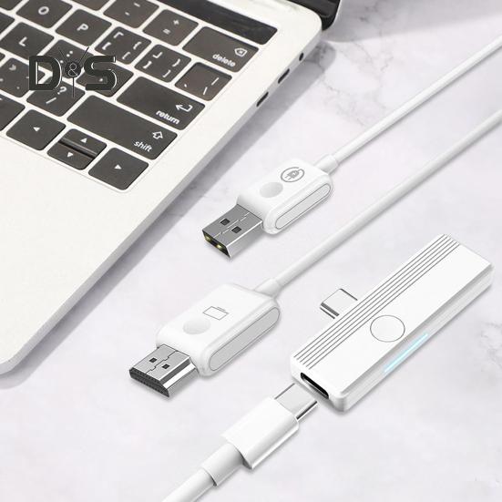 Беспроводной передатчик и приемник видео Type-C для iPhone Screen Mirroring Передатчик для расширения экрана Mirroring и многого другого