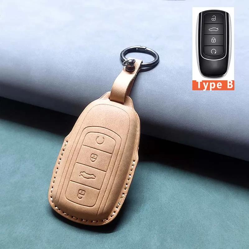 Car Smart Key Case Cover For Chery Jaecco 7 Omoda 5 C5 E5 Arrizo 5 Plus Leather Keychain Shell Anti-fall Durable Accessories