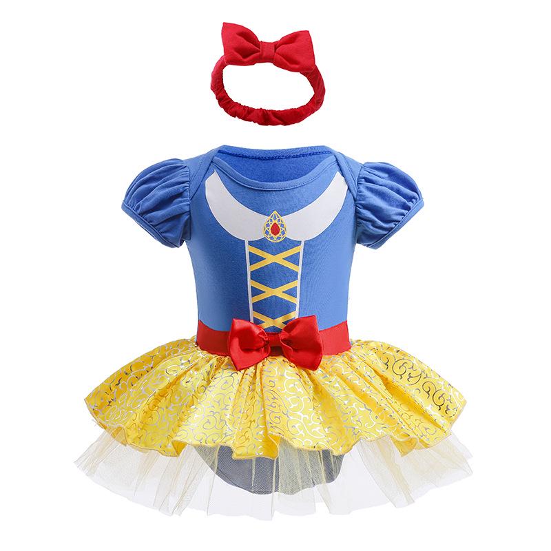 Baby Girls' Halloween Costume - Short-Sleeved Pullover Romper with Mesh Skirt