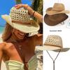 Vintage Western Cowboy Sun Hat Men Women Straw Hat Outdoor Travel  Ethnic Style Gift UV Protection Cap Chapeau Beach Hat