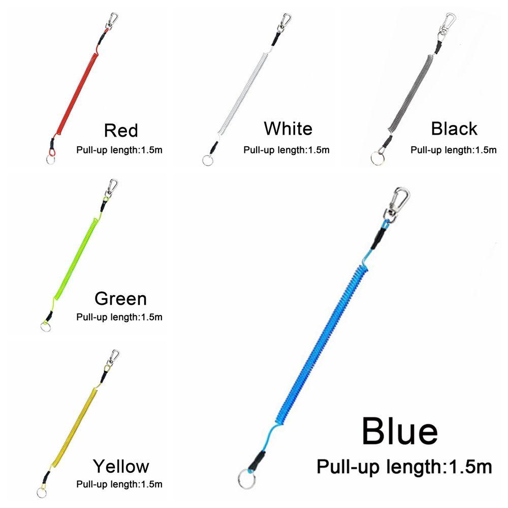 Camping Spring Elastic Rope Portable Fishing Lanyards Security Gear Tool Anti-lost Phone Keychain