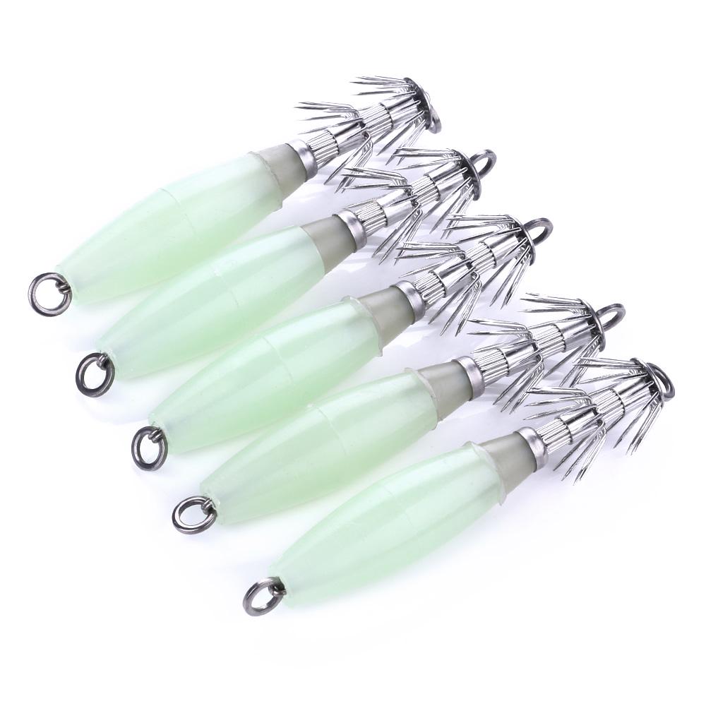 HENGJIA 5pc Squid Jig Wobbler Bionic Perch Pike Trout Fishing Lure Artificial Bait Accessories