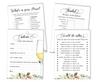 Inkdotpot Bachelorette Party Games Set Bundle Of 4(50 Sheets Each) W Miss To Mrs Gold Banner Floral Brunch & Bubbly Fun Bridal Shower Games