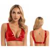 Women's PVC Leather Wide Shoulder Shelf Bra Top Underwired Push Up Bralette Lingerie Clubwear