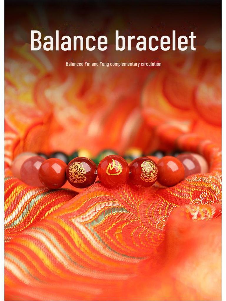 Двойной элемент Вода и Дерево Пятисторонний Бог Богатства Благоприятный Кристалл Браслет для Мужчин и Женщин