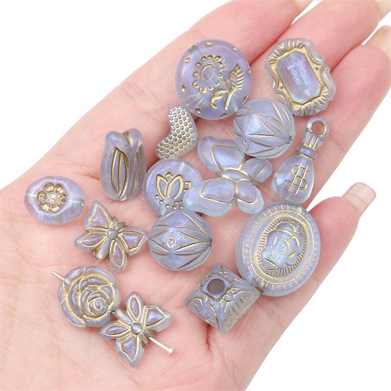 Акриловые прозрачные винтажные матовые золотые бусины ручной работы браслет ожерелье бусины бусины ювелирные изделия аксессуары подвески аксессуары