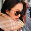 Fashion personalized design sense rope knot toad glasses high sense women's outdoor UV protection European and American double beam sunglasses