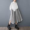 Long Sleeve Plus Size Cotton Mesh Vintage New In Dresses for Women Casual Loose Spring Autumn Shirt Dress
