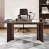 63 in Executive Desk, Large Modern Rectangle Office Table, Heavy Duty Wooden Executive Table with Cable Connection Hole, 113 KG Load Capacity, Easy