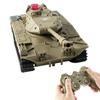 RC Tank Armored Combat Vehicle Chariot Radio Controlled Car Wireless Control Simulation Tank Model Toy Popular Gift 2.4Ghz Children's (Yellow)