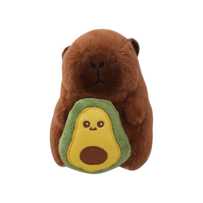 Качественный плюшевый брелок-капибара премиум-класса с мягким наполнителем из полипропиленового хлопка, идеально подходит для подарков детям