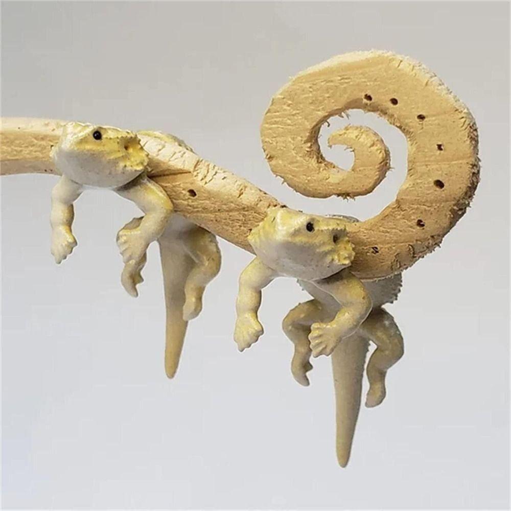Креативный подарок ювелирные изделия Подарочные серьги в виде ящерицы 3D Серьги в виде животных Забавные серьги-гвоздики в виде ящерицы из мультфильма