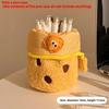 Nylon Cute Cookie Shape Pen Holder With Foldable Design For Home Office Organization