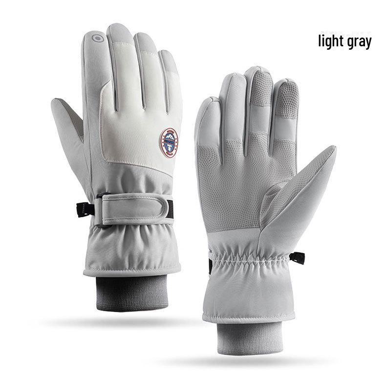 Зимние теплые лыжные перчатки: Плотные, нескользящие, брызгозащищенные перчатки для сенсорных экранов для активного отдыха