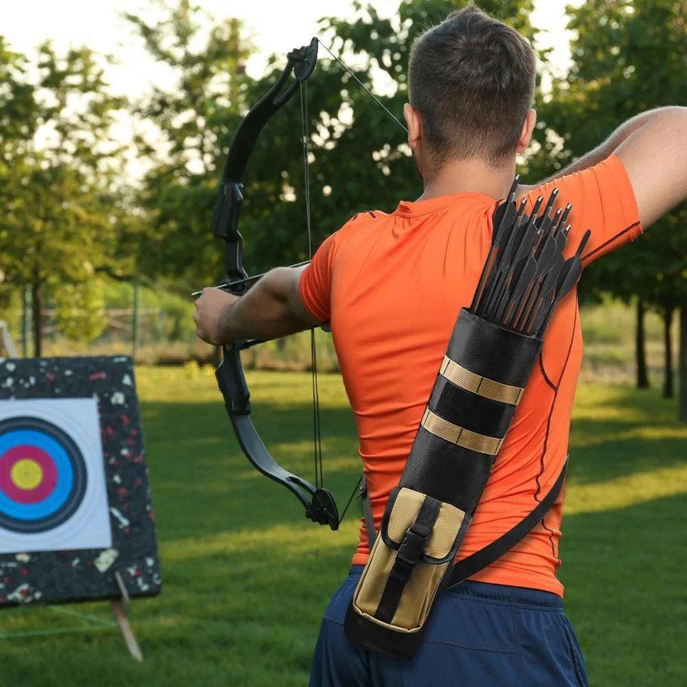 Adjustable Strap Archery  Quiver Single Shoulder Arrow Bag Arrow Tube  Outdoor  Hunting Accessories