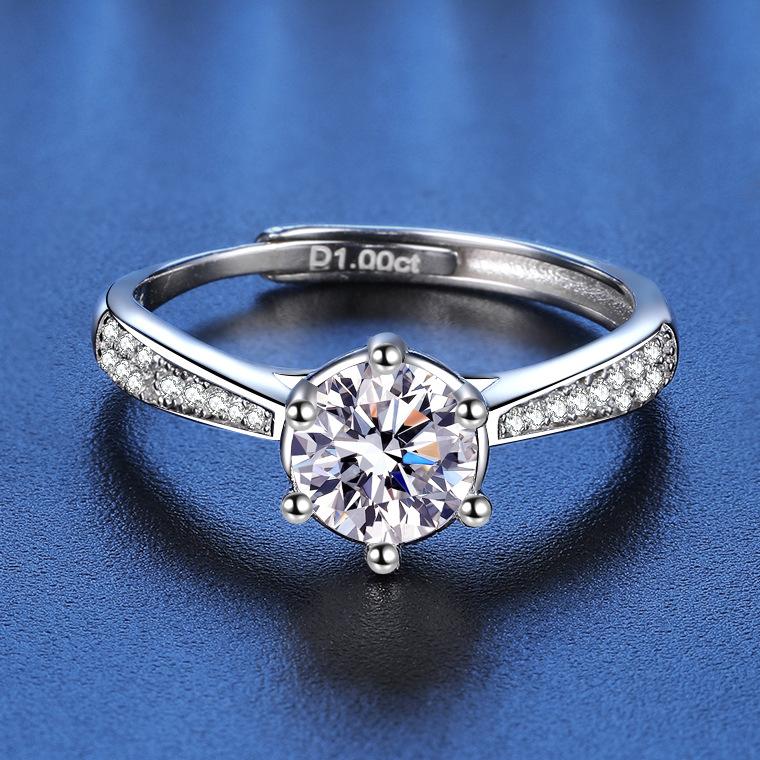 Танцизное классическое кольцо из стерлингового серебра 925 пробы с муассанитом, женские ювелирные изделия, свадебное обещание, подарок для вечеринки