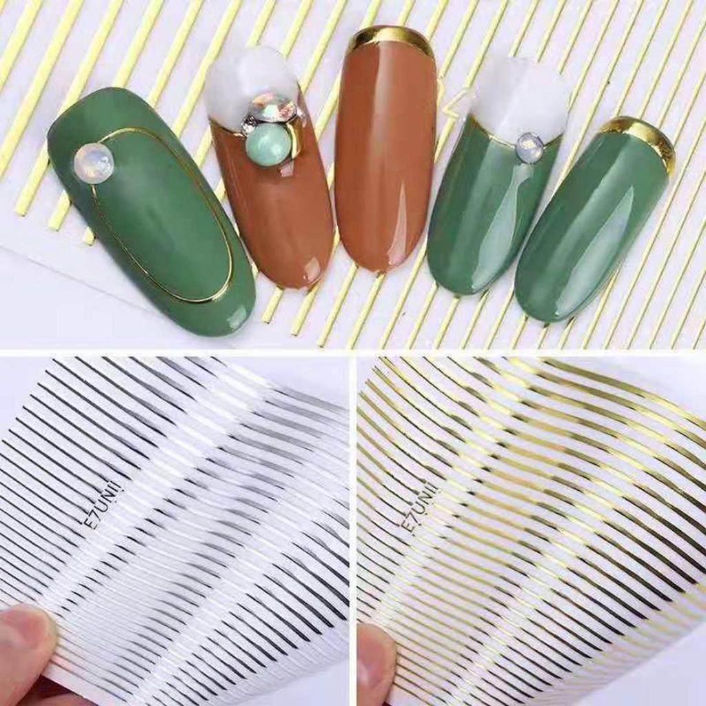 M&B House Waterproof 3D Nail Sticker Striping Tape Line DIY Foil Manicure Adhesive Decal