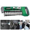 1/4 Inch Adjustable Wrench and Socket Set Compact Portable Tool Kit for Home Car Repair and Mechanical Maintenance