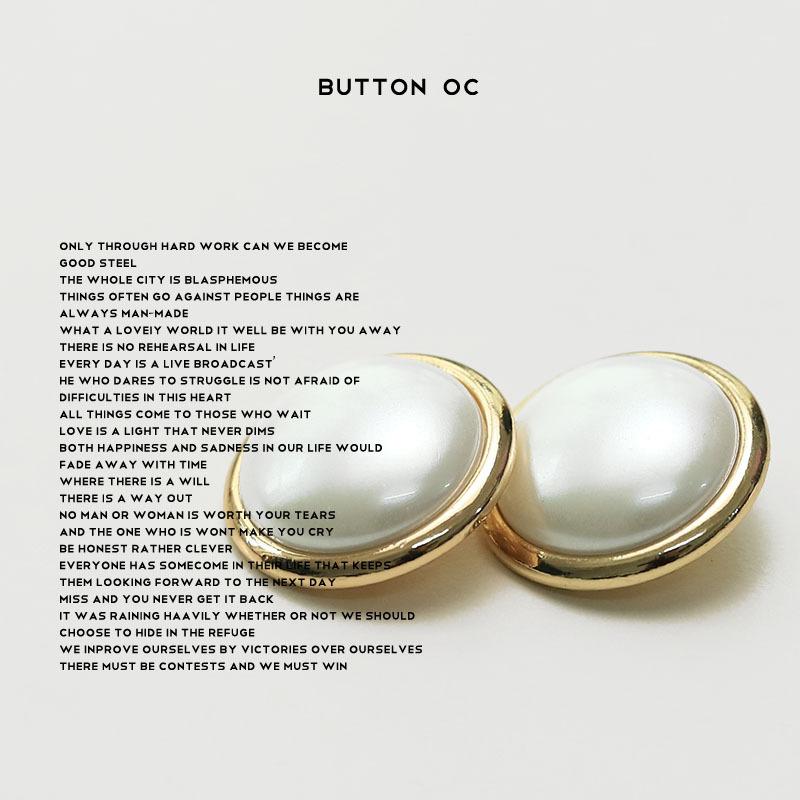 5 шт. Xiaoxiang Celebrity Style Pearl Metal Button Женская куртка-свитер шуба универсальная декоративная пуговица