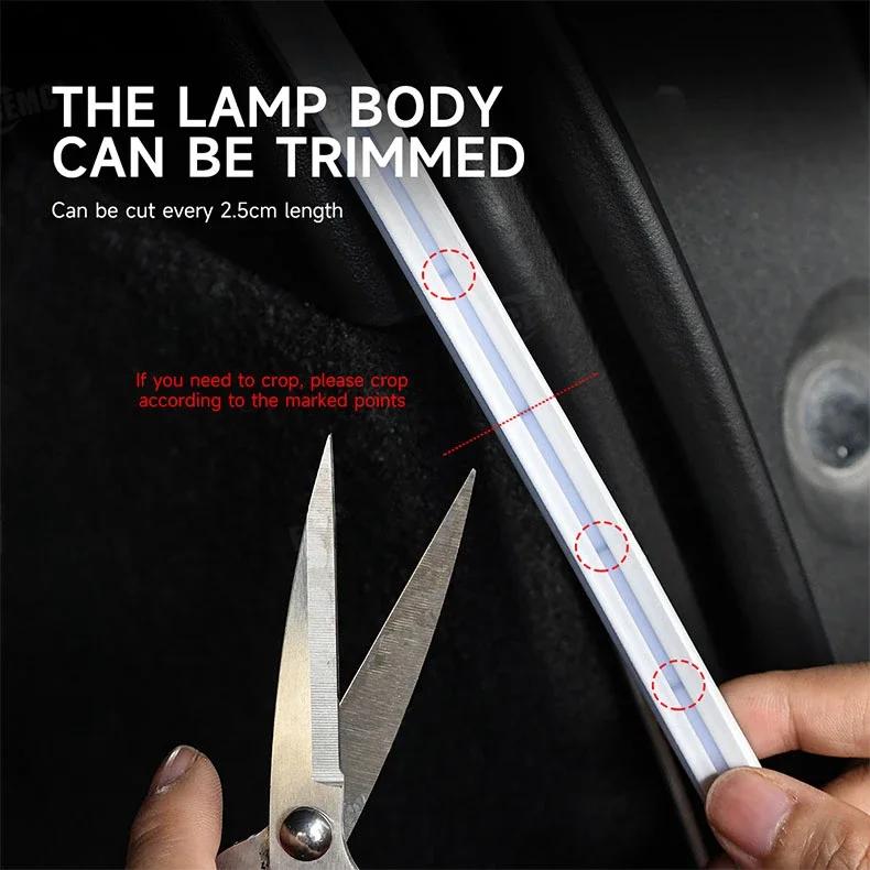 Светодиодная подсветка багажника автомобиля Универсальная атмосферная подсветка Водонепроницаемая индуктивная лампа с прикуривателем Освещение Декоративные аксессуары