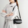 Premium cowhide box bag design shoulder messenger bag bag female office worker foreign style exquisite leather handbag