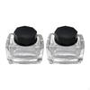 2Pcs Empty Ink Bottles Glass Small Vials Refillable Jar with Cap Storage for