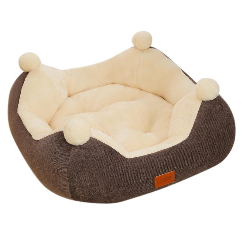 Thicken Pet Cat Bed Soft Plush Pet Sleeping Bed for Cats Small Medium Dogs Removable Pet Sofa Lovely Kitten Nest Cat Accessories