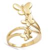 Gold Plated Ring 'Butterfly Dance' Golden - 25 Mm