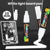 8Pcs Whiteboard Pen White Liquid Chalk Markers Smooth Writing Continuous Ink White Marker Pen for Home School