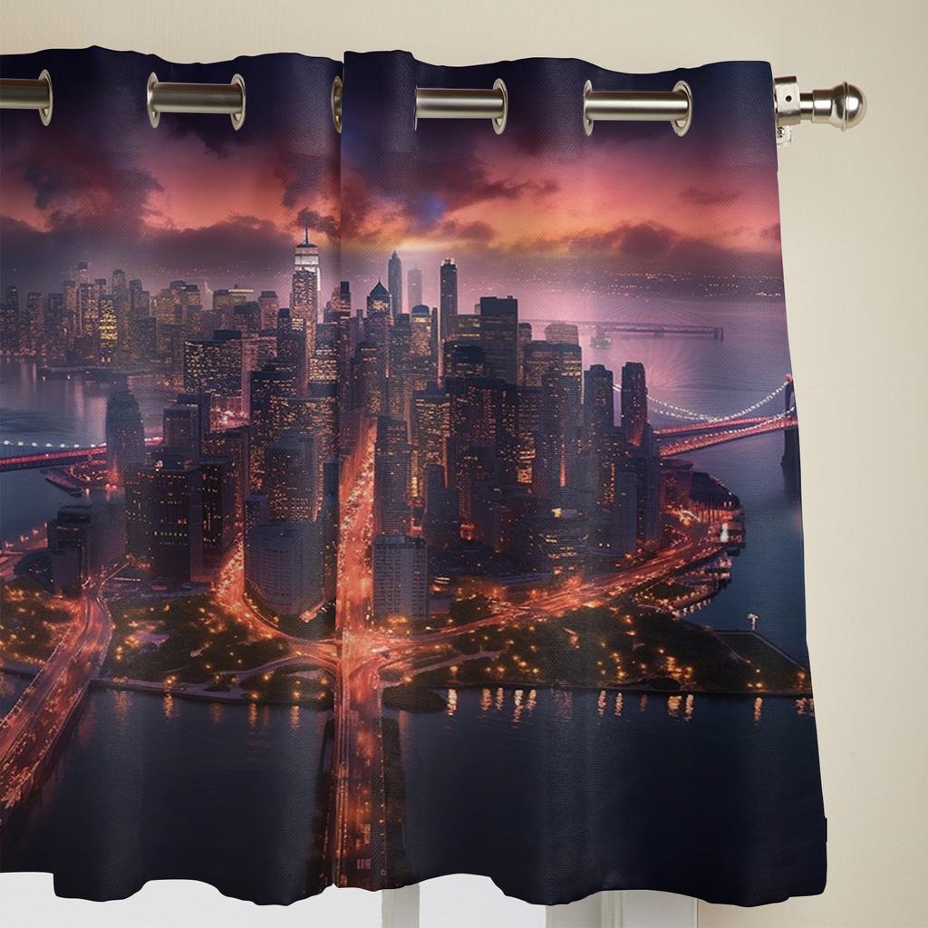 Городская улица небо градиент высотные шторы для спальни гостиная оконные шторы жалюзи кухонный декор шторы
