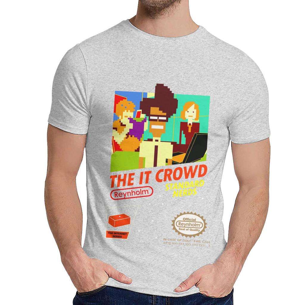 For Male T Shirt The It Crowd Funny Geek Computer Tv Show Slim Unique Design O
