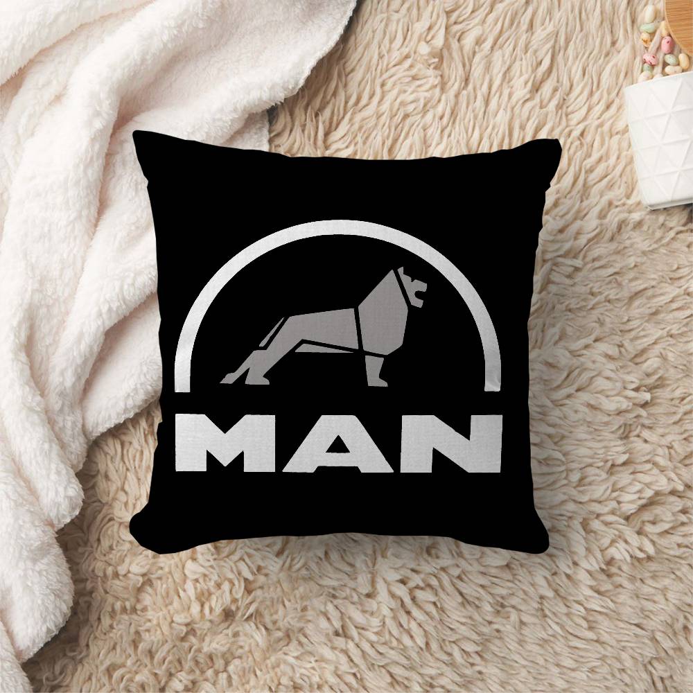 M-Man Truck Logo Pillow Gifts Home Office Furnishings Bedroom Sofa Car Cushion Cover Case 45X45Cm