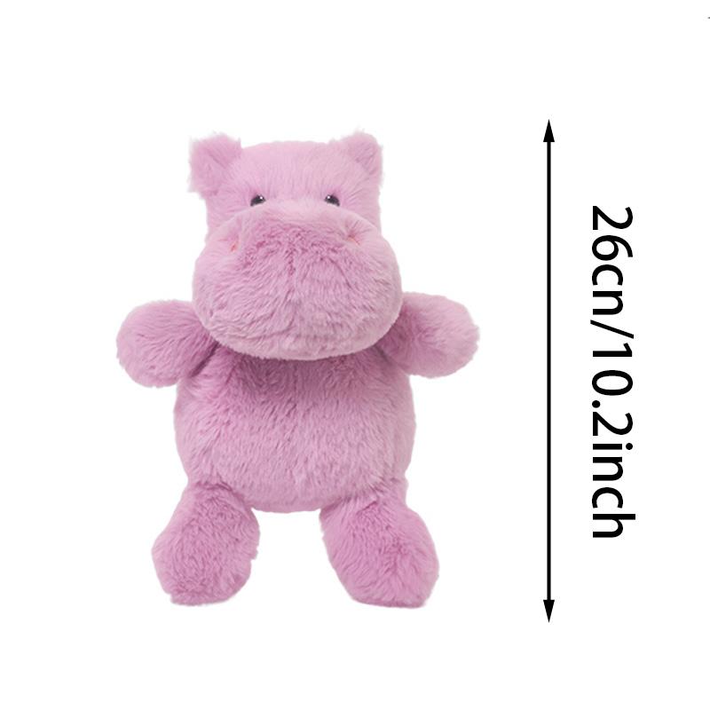 26CM Cute Purple Hippo Soft Plush Toy Stuffed Lavender Hippo Animal Doll Cartoon Plush Doll Home Decoration Birthday Kids Gift