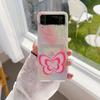 Чехол для Samsung Z Flip 4, прозрачный чехол с градиентом и бабочкой с держателем для Samsung Z Flip 3 Zflip4, противоударная жесткая задняя крышка