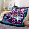 1 шт. Фланелевое одеяло с принтом BRATZ, Высококачественное, Удобное для всех сезонов, Тепло и комфорт, Идеально для рождественских подарков