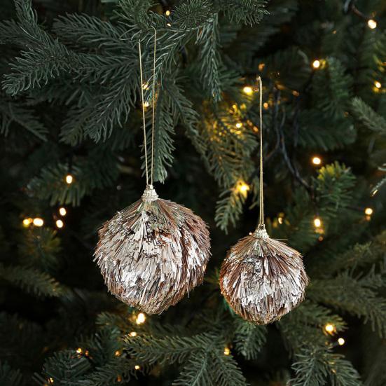 Блестящая мишура помпоны рождественское украшение пушистый помпон шар Рождество