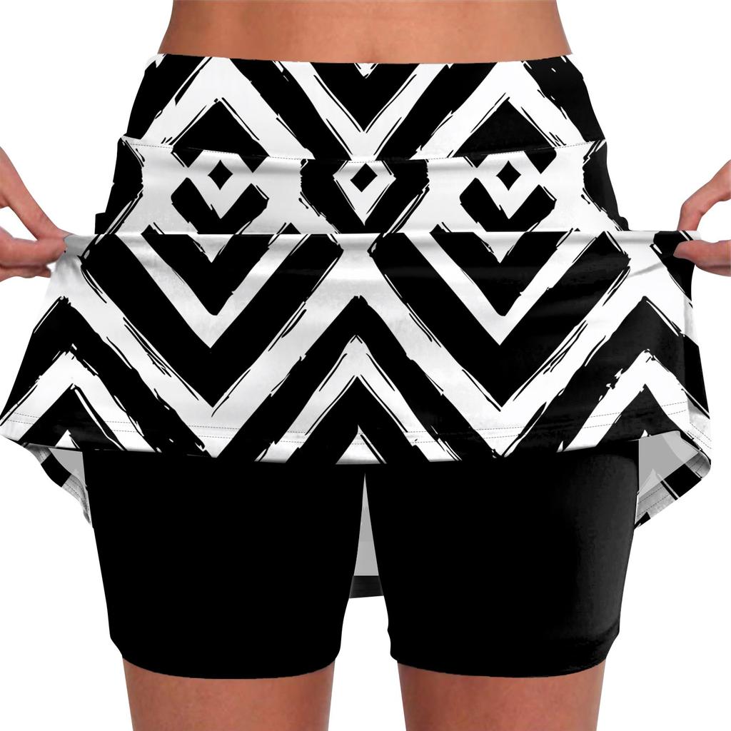 Women's Elastic Yoga Pants Striped Printed Sports Shorts Lightweight High Waisted Tight Jogging Pants