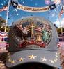 3D-печатная американская 250-я бесплатная Муза Американский орел Двухфлаговая памятная бейсболка
