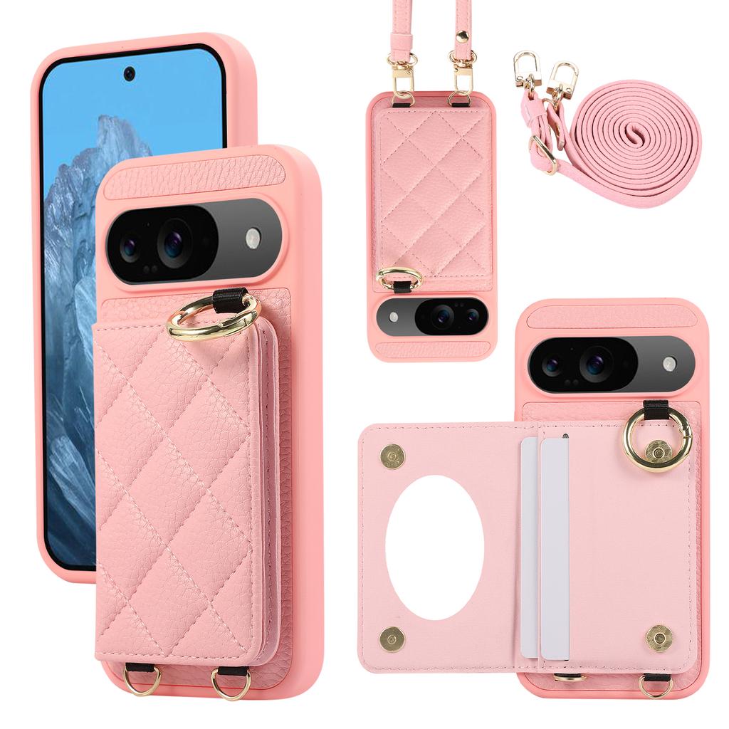Кошелек-кроссбоди с держателем для карт, чехол для телефона для Google Pixel 9 Pro XL 8A 7A 9A Pixel8Pro, шнурок, ремешок на запястье, кожаная обложка