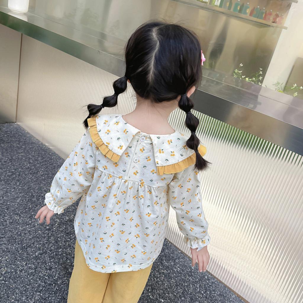 Girls Top Pants Two-piece Round Neck Sweater Long Sleeve Pants Set