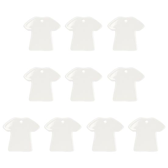 Сублимационное керамическое украшение Белое сублимационное заготовка-украшение Незаконченное рождественское подвесное