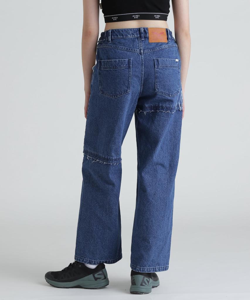 AVIREX CUTTING DENIM PANTS Women's S 432 Used 783-5111601